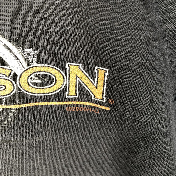 00'S Harley-Davidson Motorcycle Bike T-shirt Men's XXL unclear black type Vintage Second Hand