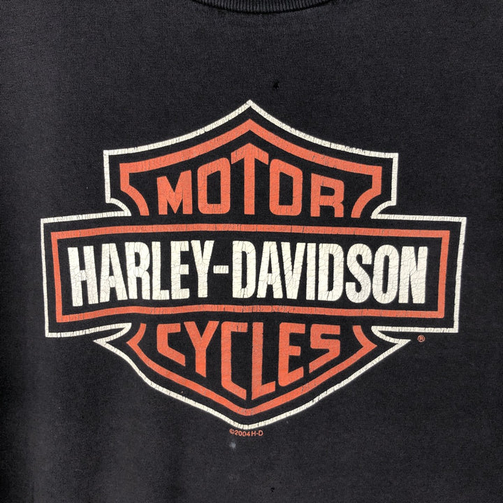 00'S Harley-Davidson Motorcycle Bike T-shirt Men's XXL unclear black type Vintage Second Hand