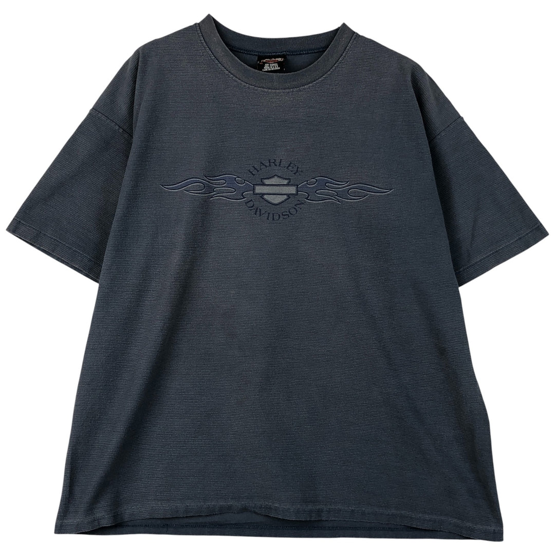 Harley-Davidson Motorcycle Bike T-shirt Made in USA Men's XL cotton navy blue type Vintage Second Hand