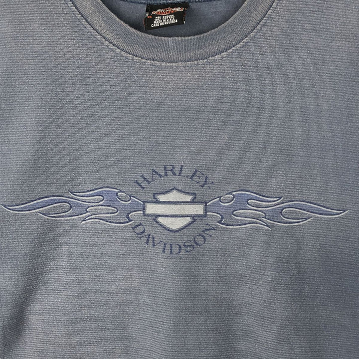 Harley-Davidson Motorcycle Bike T-shirt Made in USA Men's XL cotton navy blue type Vintage Second Hand