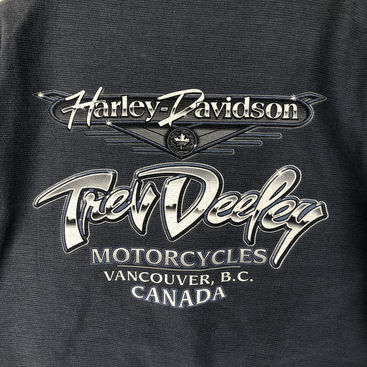 Harley-Davidson Motorcycle Bike T-shirt Made in USA Men's XL cotton navy blue type Vintage Second Hand