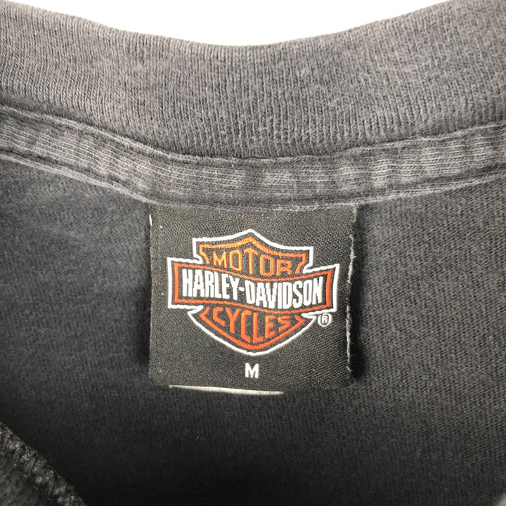 00'S Harley-Davidson Motorcycle Bike T-shirt Made in USA Men's M size cotton black type Vintage Second Hand