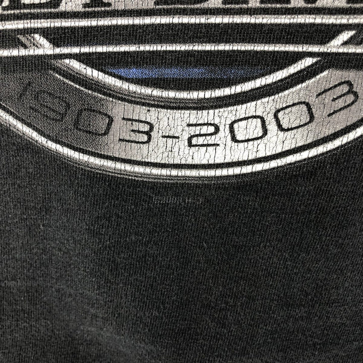 00'S Harley-Davidson Motorcycle Bike T-shirt Made in USA Men's M size cotton black type Vintage Second Hand