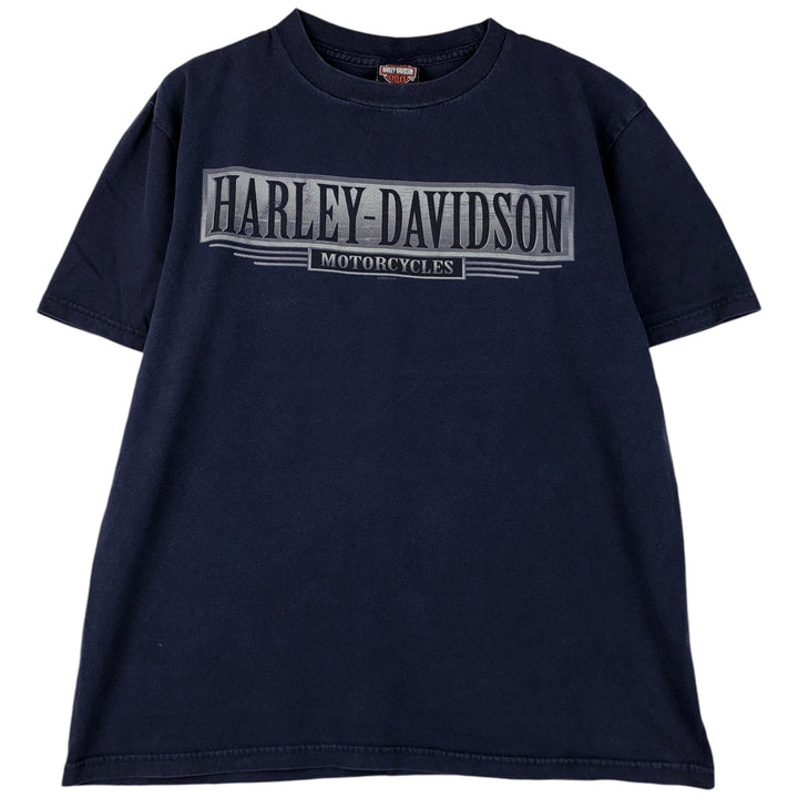 2000'S Harley-Davidson Crocodile Pattern Motorcycle T-Shirt, Men's Size Large cotton navy blue type Vintage Second Hand