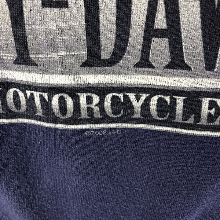 2000'S Harley-Davidson Crocodile Pattern Motorcycle T-Shirt, Men's Size Large cotton navy blue type Vintage Second Hand