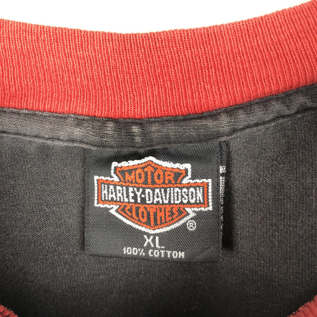 90'S Harley-Davidson Motorcycle Bike T-shirt Made in USA Men's XL Vintage cotton black type Vintage Second Hand