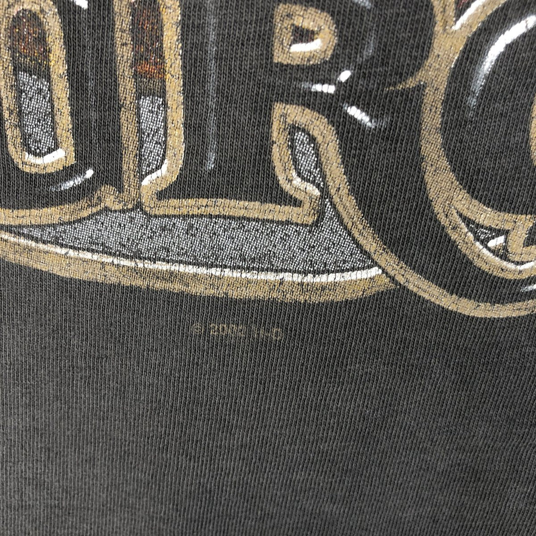 00'S Harley-Davidson Eagle Pattern Motorcycle Bike T-shirt Made in USA Men's L size cotton Charcoal Vintage Second Hand
