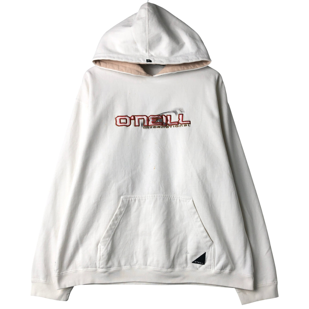 O'NEILL Sweatshirt Pullover Hoodie, Men's Size M cotton white type Vintage Second Hand