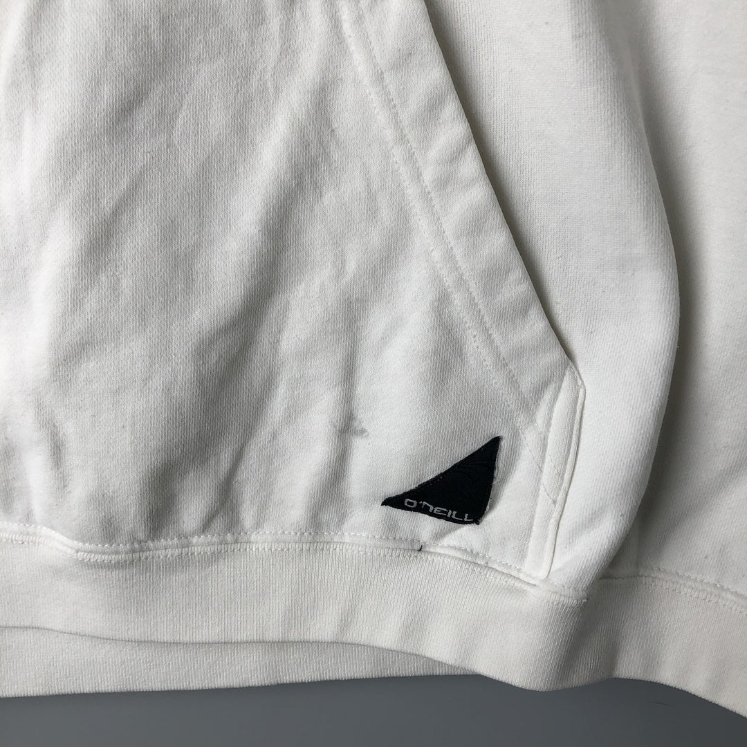 O'NEILL Sweatshirt Pullover Hoodie, Men's Size M cotton white type Vintage Second Hand