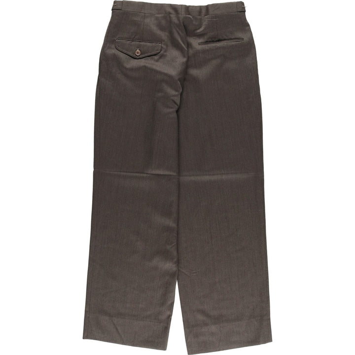 Vintage two-pleat slacks for men, size W30 unclear Khaki type brown Vintage Second Hand