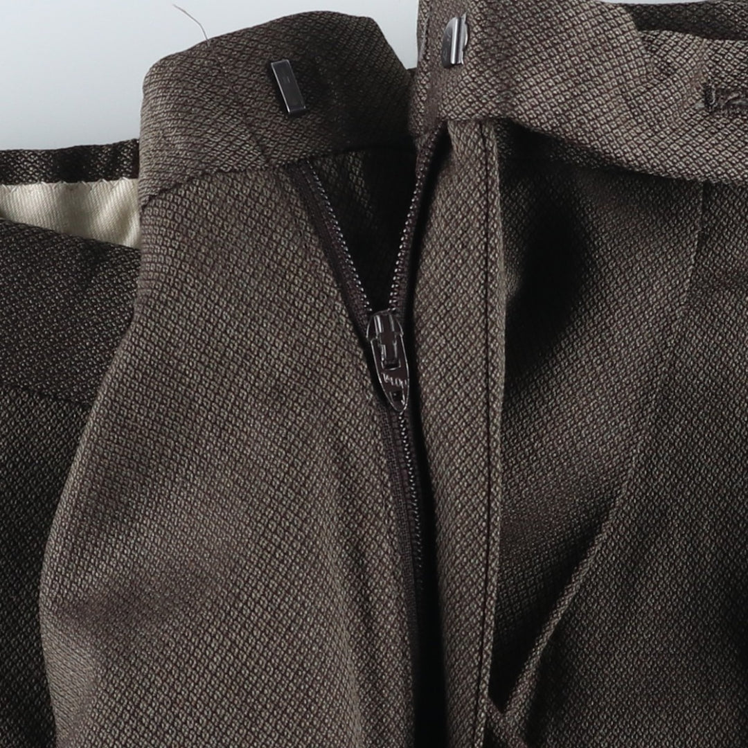 Vintage two-pleat slacks for men, size W30 unclear Khaki type brown Vintage Second Hand