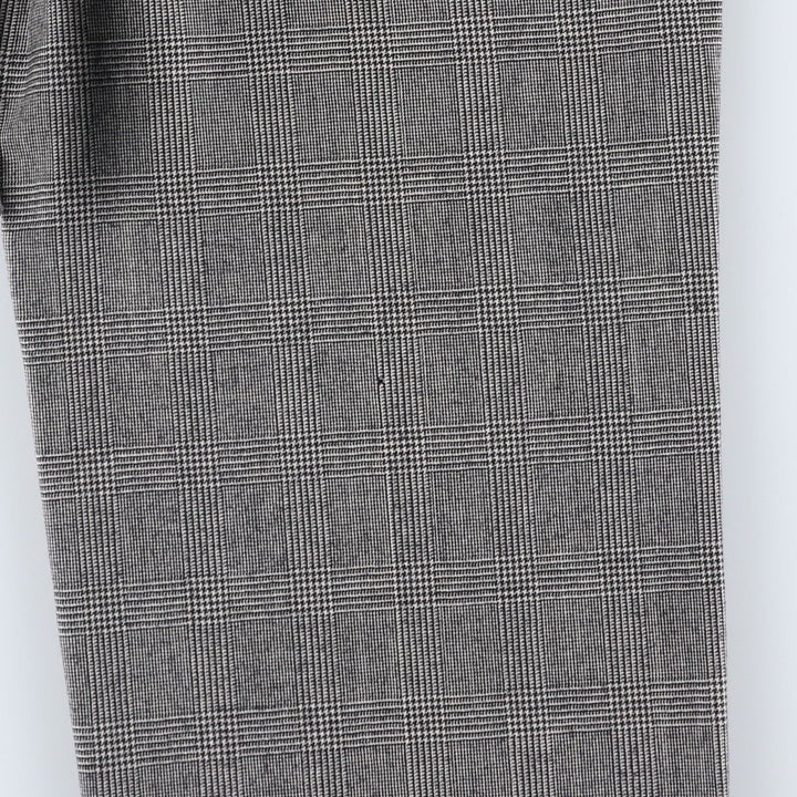 1980'S Nordstrom Glen Plaid Two-pleat Wool Pants, Men's Size 35 wool gray type Vintage Second Hand