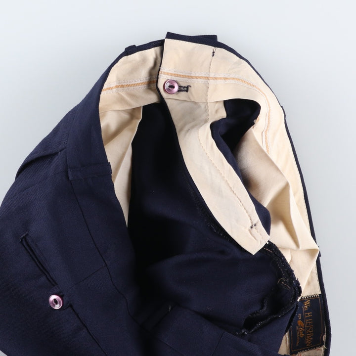Club International Wm. H. Heishman Slacks, Made in Canada, Men's, Size W34 unclear navy blue type Vintage Second Hand