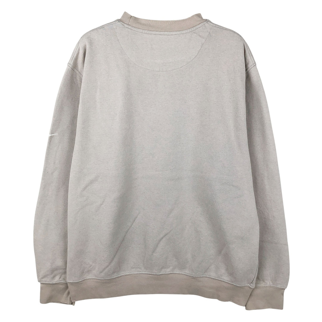 00'S Nike Logo Sweatshirt Trainer Men's M cotton Beige type Vintage Second Hand