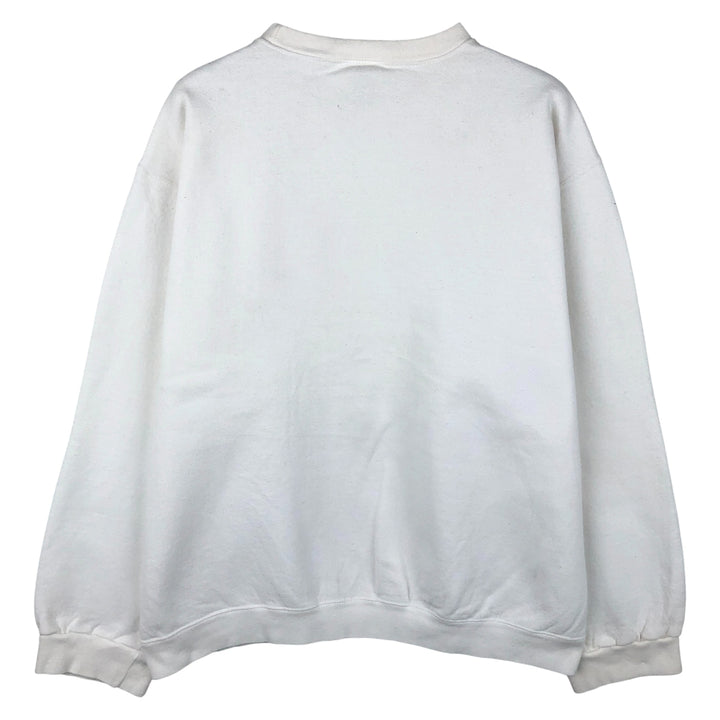 90'S Nike One Point Logo Sweatshirt Trainer Made in USA Men's L Size Vintage cotton white type Vintage Second Hand