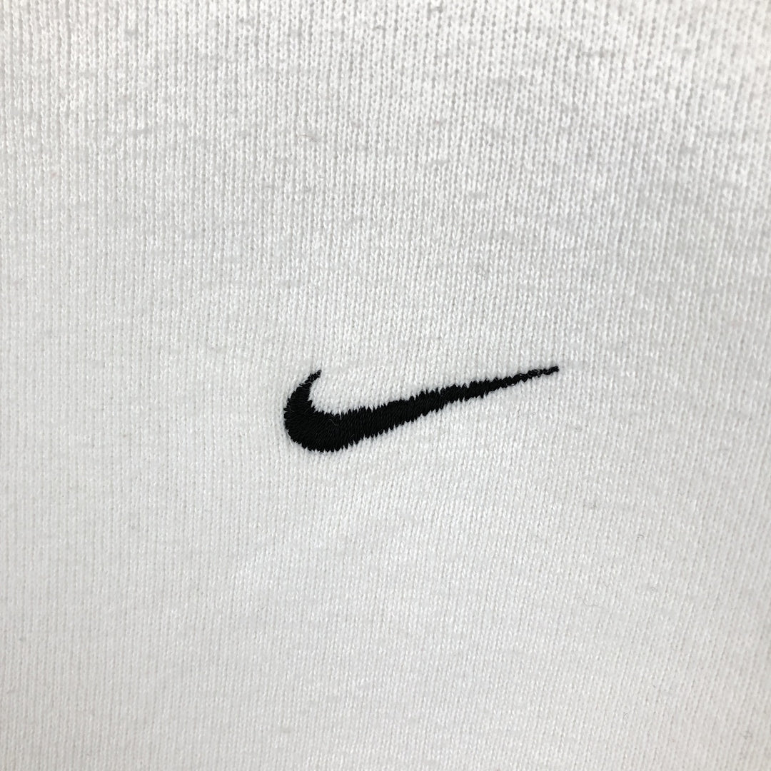 90'S Nike One Point Logo Sweatshirt Trainer Made in USA Men's L Size Vintage cotton white type Vintage Second Hand