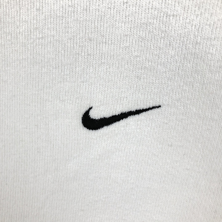 90'S Nike One Point Logo Sweatshirt Trainer Made in USA Men's L Size Vintage cotton white type Vintage Second Hand