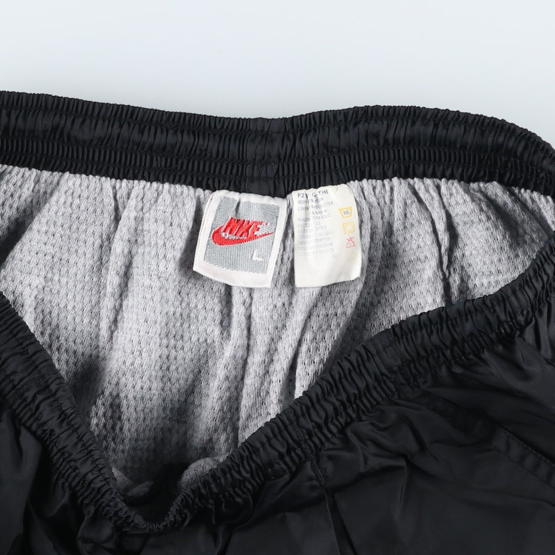 90'S Nike Silver Tag Nylon Pants, Shaka Shaka Pants, Men's Size L, Vintage Nylon black type Vintage Second Hand