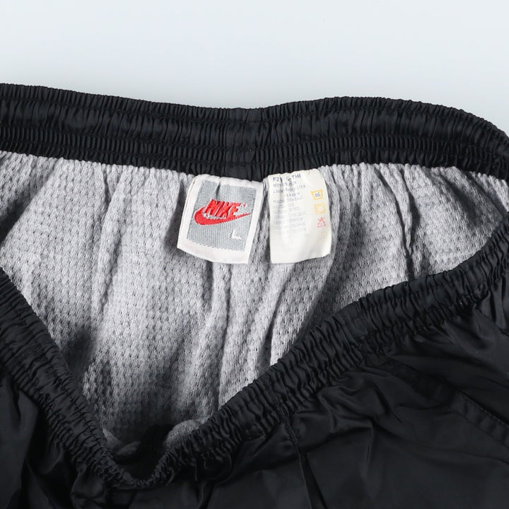 90'S Nike Silver Tag Nylon Pants, Shaka Shaka Pants, Men's Size L, Vintage Nylon black type Vintage Second Hand