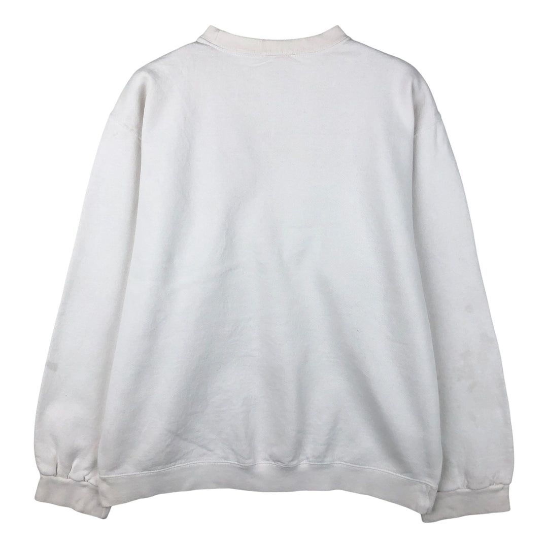 90'S Nike One Point Logo Sweatshirt Trainer Made in USA Men's L Size Vintage cotton white type Vintage Second Hand