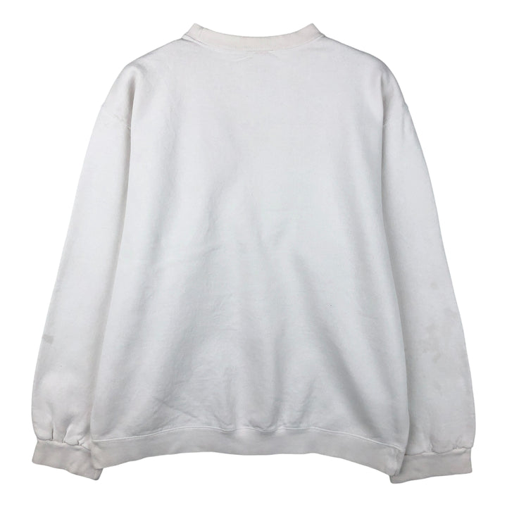 90'S Nike One Point Logo Sweatshirt Trainer Made in USA Men's L Size Vintage cotton white type Vintage Second Hand