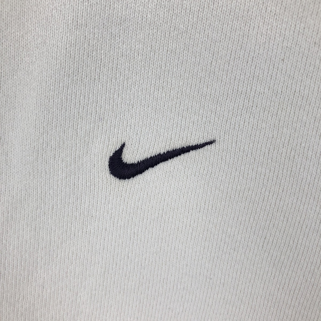 90'S Nike One Point Logo Sweatshirt Trainer Made in USA Men's L Size Vintage cotton white type Vintage Second Hand