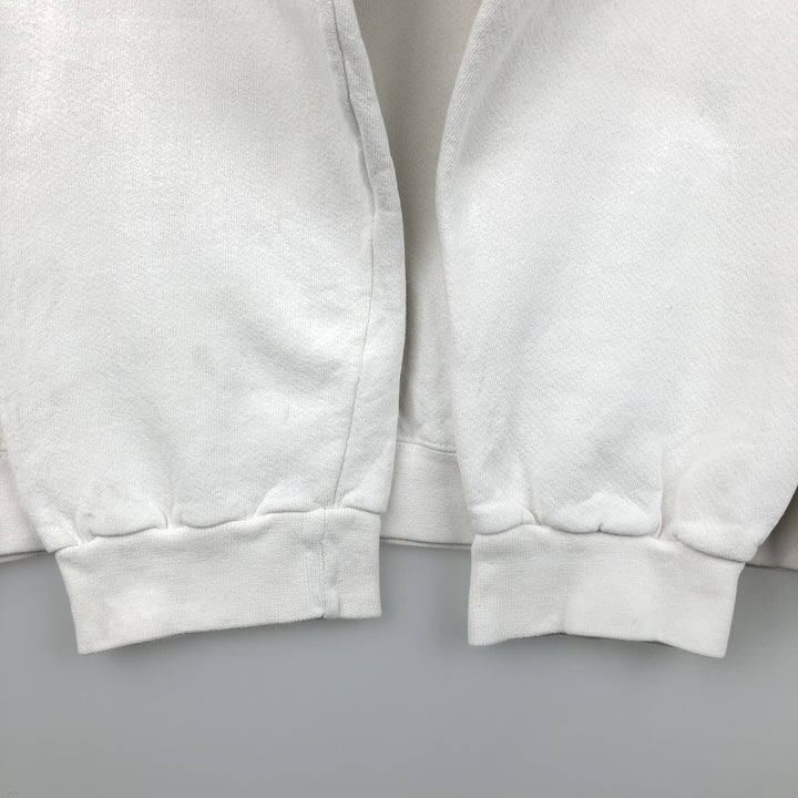 90'S Nike One Point Logo Sweatshirt Trainer Made in USA Men's L Size Vintage cotton white type Vintage Second Hand