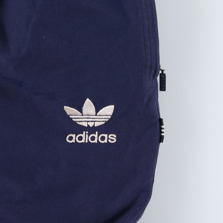 Vintage 1980'S Adidas warm-up pants, nylon, crinkly pants, men's size M. polyester navy blue type Vintage Second Hand