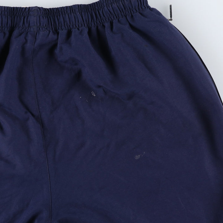 Vintage 1980'S Adidas warm-up pants, nylon, crinkly pants, men's size M. polyester navy blue type Vintage Second Hand