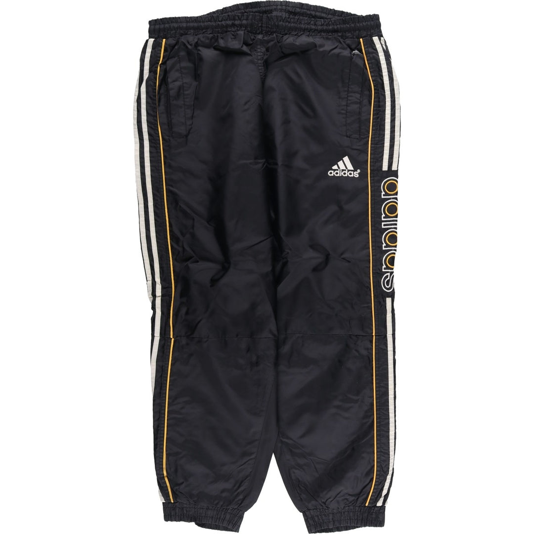90s-00'S Adidas Warm-Up Pants, Nylon, Shaka Shaka Pants, Men's Size L, Vintage polyester black type Vintage Second Hand