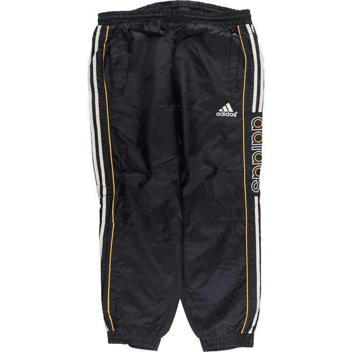 90s-00'S Adidas Warm-Up Pants, Nylon, Shaka Shaka Pants, Men's Size L, Vintage polyester black type Vintage Second Hand