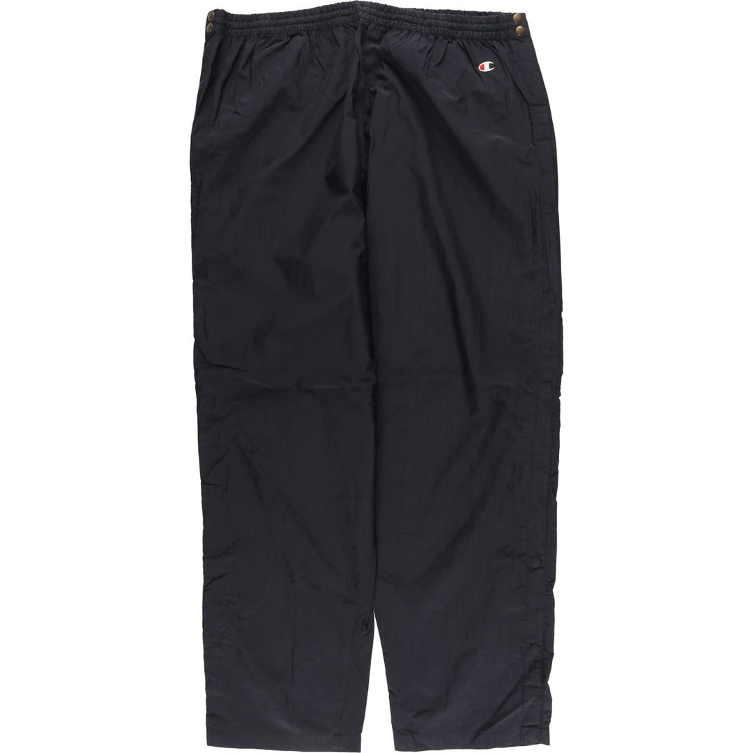 90'S Champion Authentic Athletic Apparel nylon pants, crinkle pants, men's size XL, vintage Nylon black type Vintage Second Hand