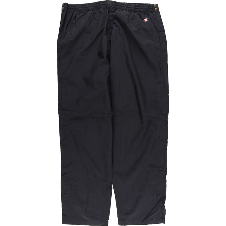 90'S Champion Authentic Athletic Apparel nylon pants, crinkle pants, men's size XL, vintage Nylon black type Vintage Second Hand