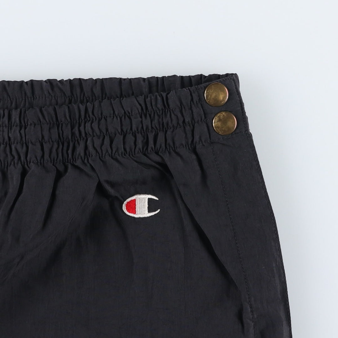 90'S Champion Authentic Athletic Apparel nylon pants, crinkle pants, men's size XL, vintage Nylon black type Vintage Second Hand