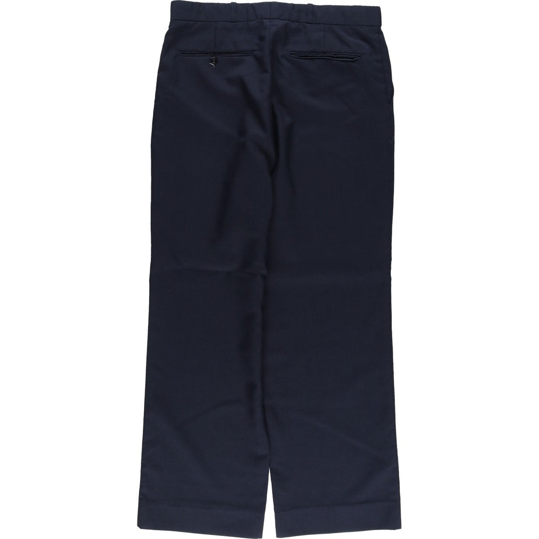 FELLINI Polyester and Wool Pants and Slacks, Made in Canada, Men's Size W32 polyester navy blue type Vintage Second Hand