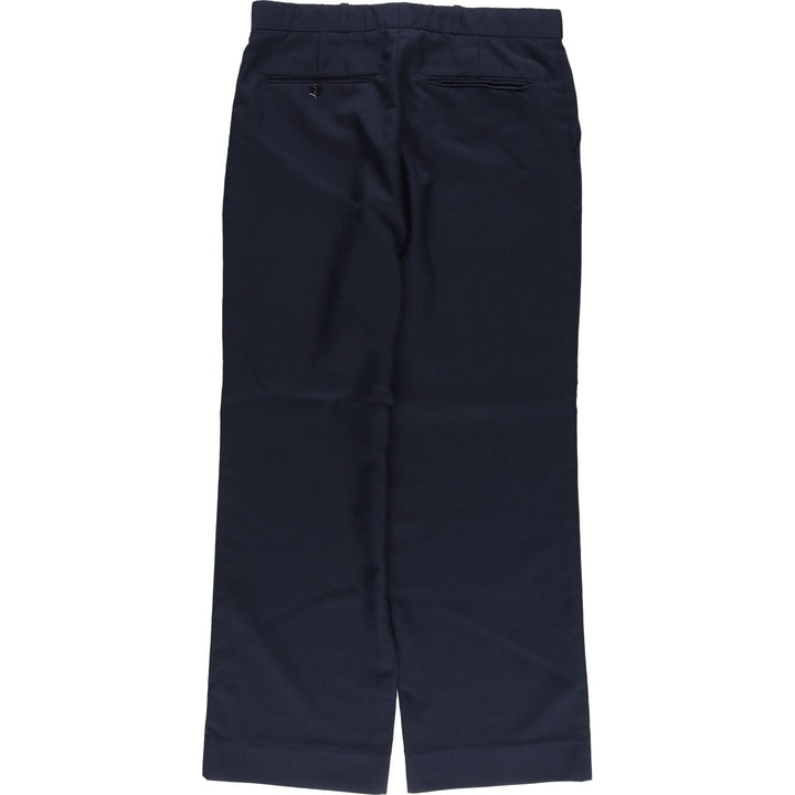 FELLINI Polyester and Wool Pants and Slacks, Made in Canada, Men's Size W32 polyester navy blue type Vintage Second Hand