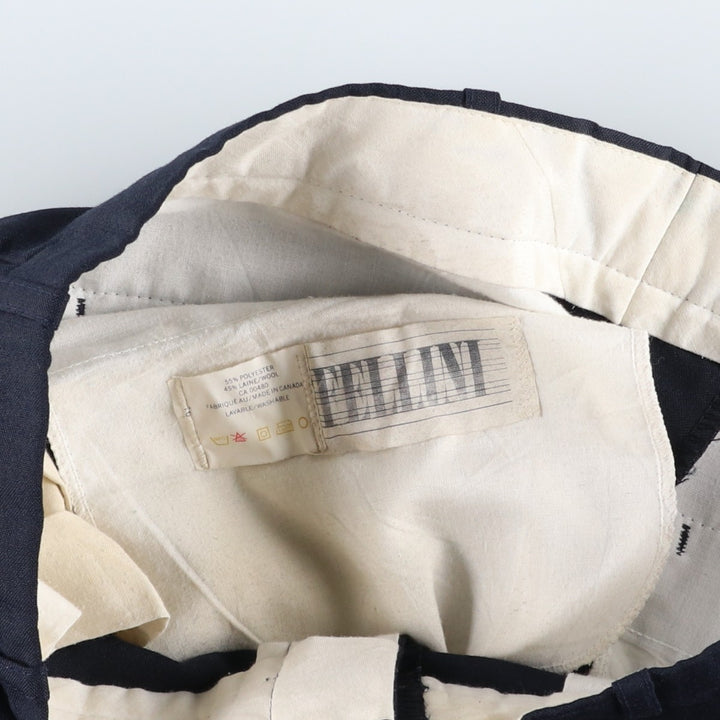 FELLINI Polyester and Wool Pants and Slacks, Made in Canada, Men's Size W32 polyester navy blue type Vintage Second Hand
