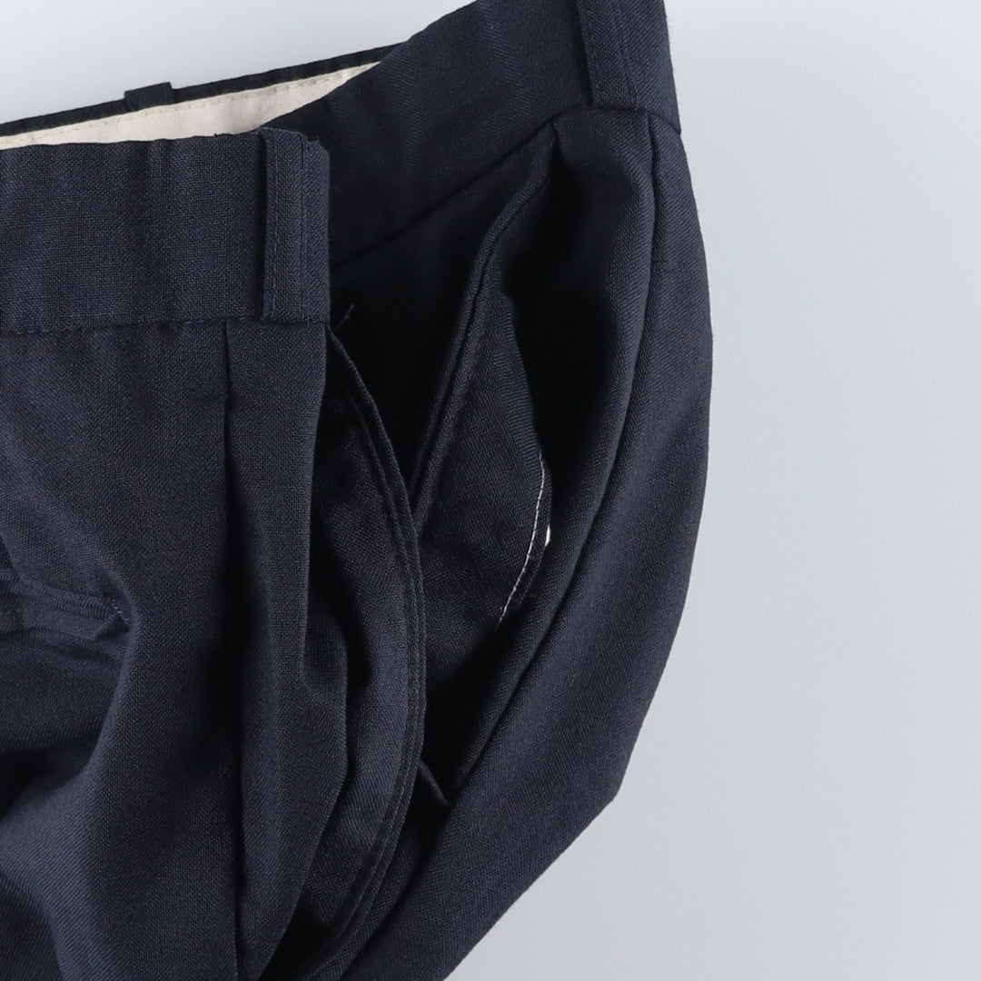 FELLINI Polyester and Wool Pants and Slacks, Made in Canada, Men's Size W32 polyester navy blue type Vintage Second Hand