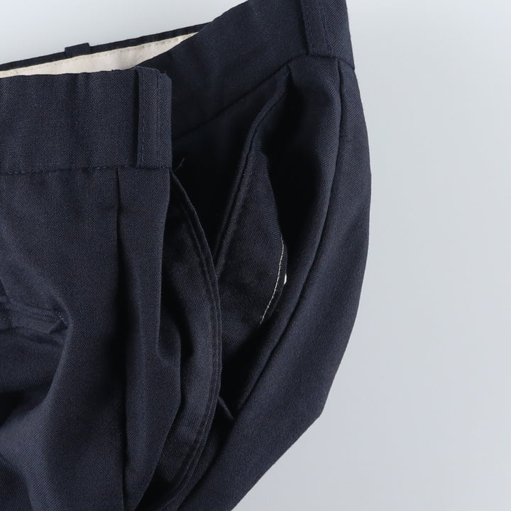 FELLINI Polyester and Wool Pants and Slacks, Made in Canada, Men's Size W32 polyester navy blue type Vintage Second Hand