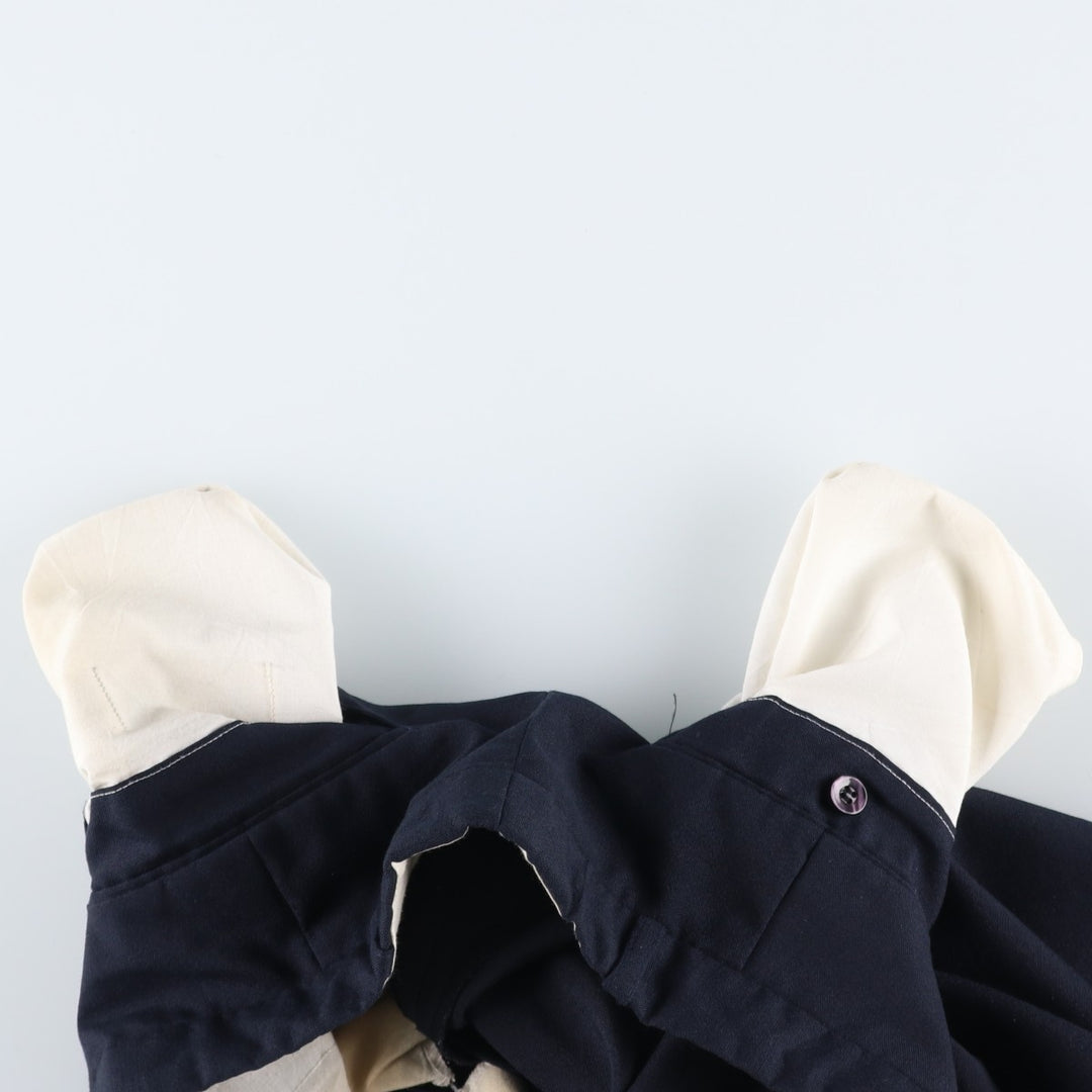 FELLINI Polyester and Wool Pants and Slacks, Made in Canada, Men's Size W32 polyester navy blue type Vintage Second Hand
