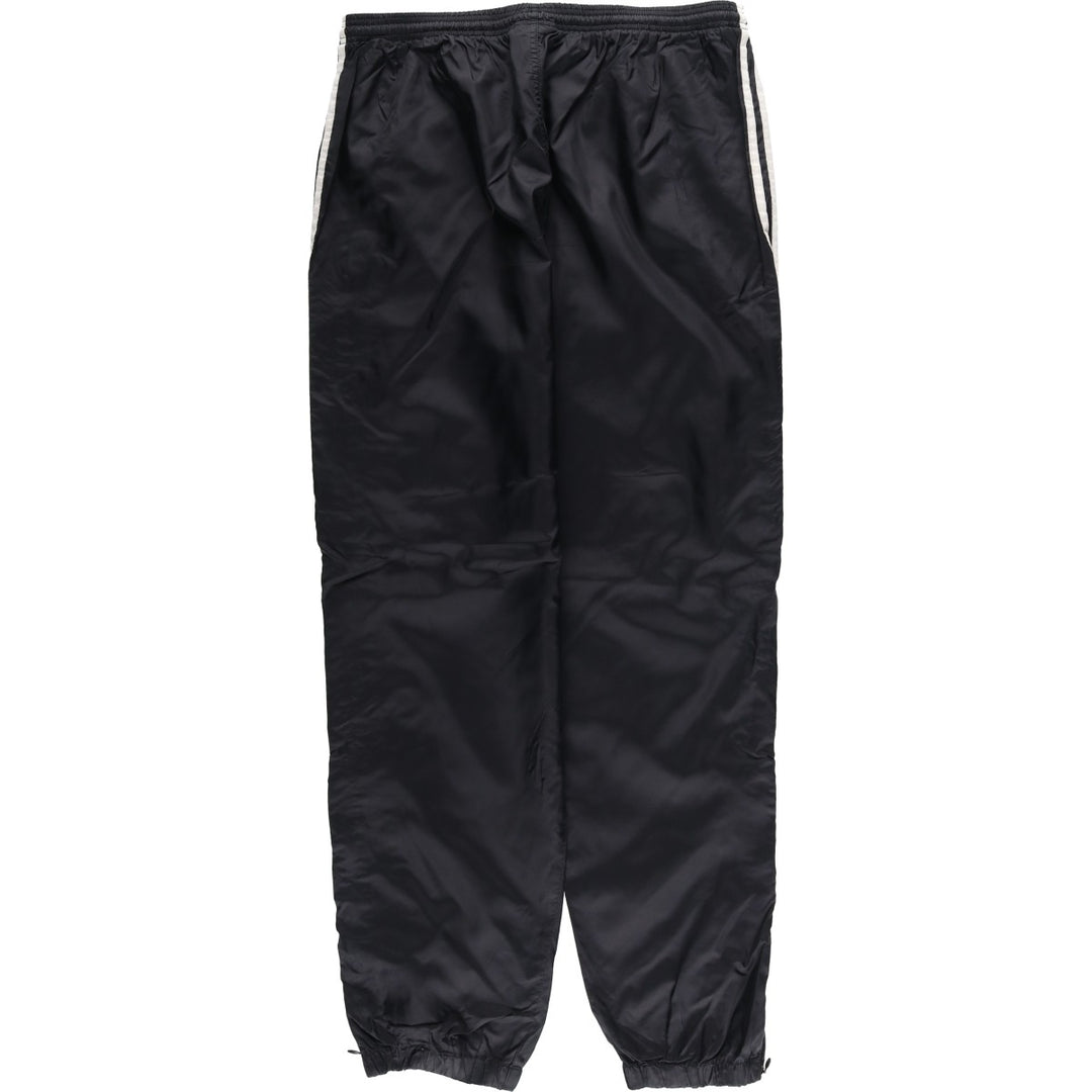 90s~00'S Adidas nylon pants, rustling pants, men's XL size, vintage unclear black type Vintage Second Hand