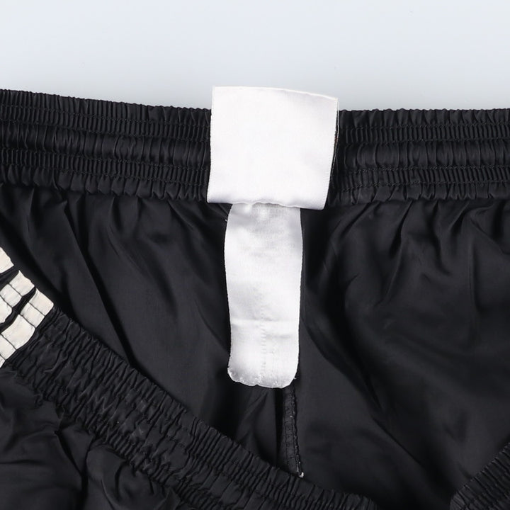 90s~00'S Adidas nylon pants, rustling pants, men's XL size, vintage unclear black type Vintage Second Hand