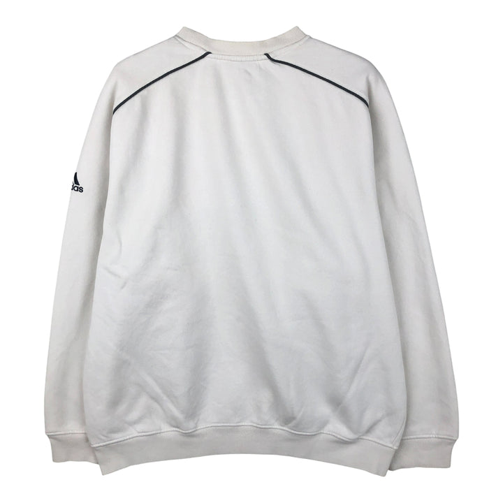Adidas logo sweatshirt, men's size M unclear white type Vintage Second Hand