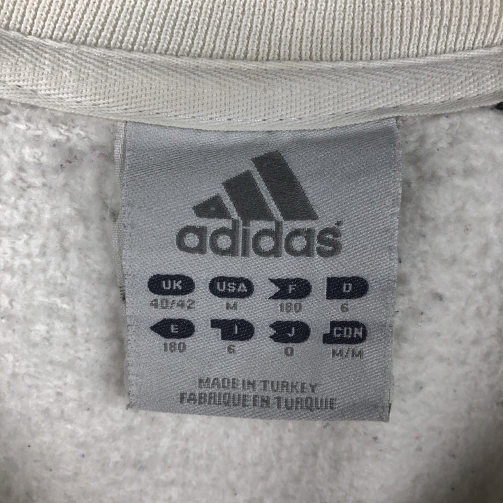 Adidas logo sweatshirt, men's size M unclear white type Vintage Second Hand