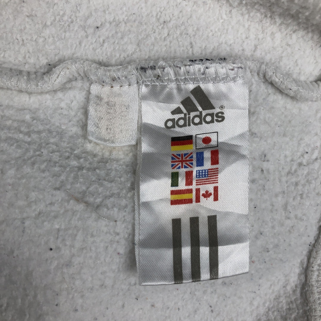 Adidas logo sweatshirt, men's size M unclear white type Vintage Second Hand