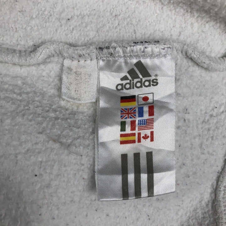 Adidas logo sweatshirt, men's size M unclear white type Vintage Second Hand
