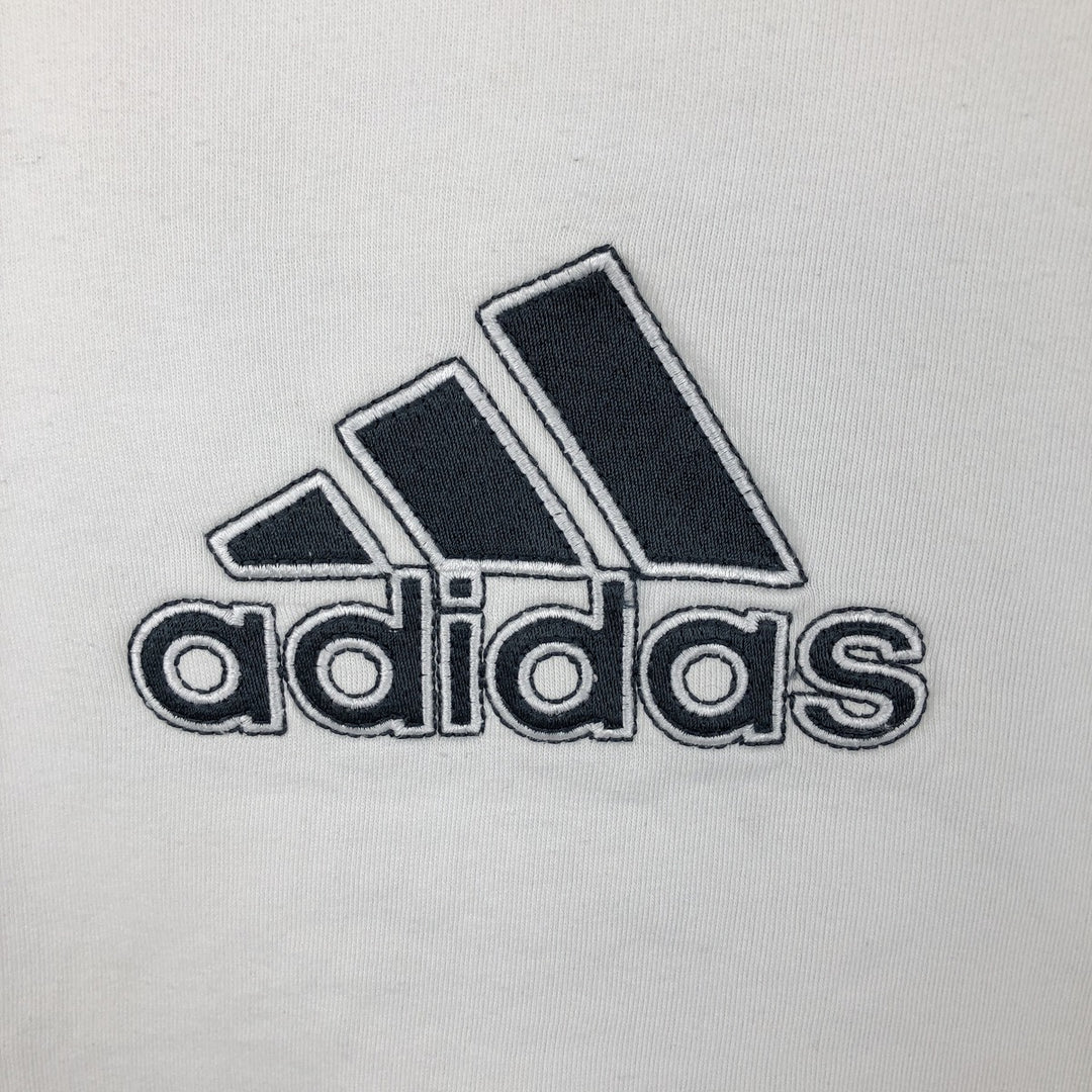 Adidas logo sweatshirt, men's size M unclear white type Vintage Second Hand