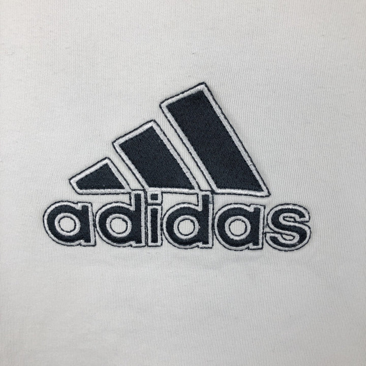 Adidas logo sweatshirt, men's size M unclear white type Vintage Second Hand