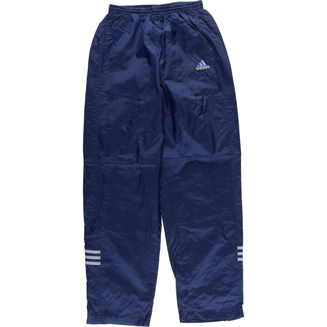90'S Adidas nylon pants, men's size M Nylon navy blue type Vintage Second Hand