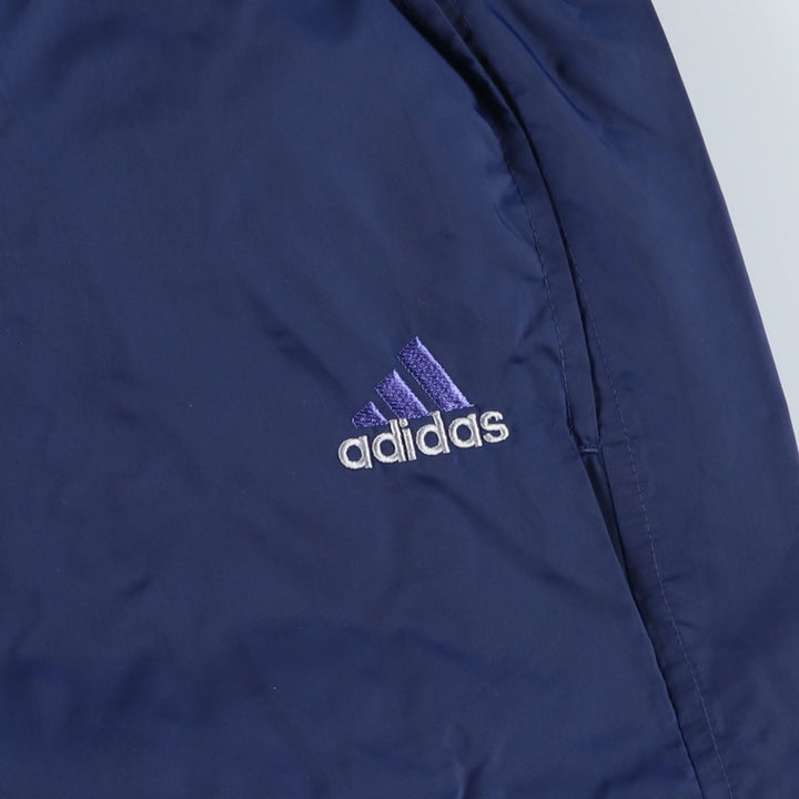 90'S Adidas nylon pants, men's size M Nylon navy blue type Vintage Second Hand